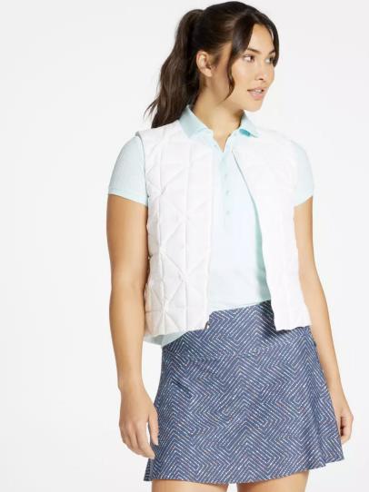CALIA Women's Quilted Cropped Golf Vest