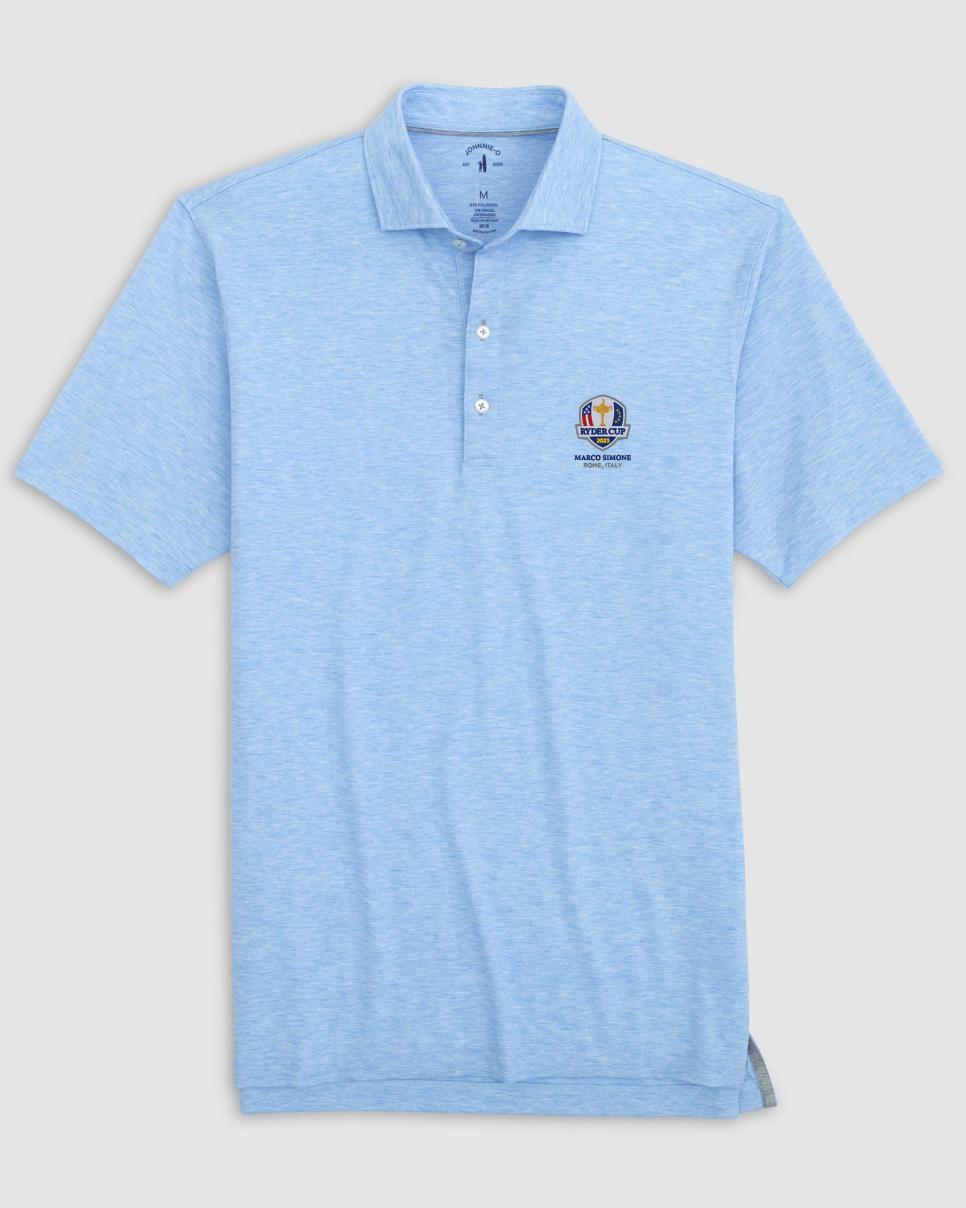Johnnie-O Men's Ryder Cup Maddox Heathered Top Shelf Performance Polo