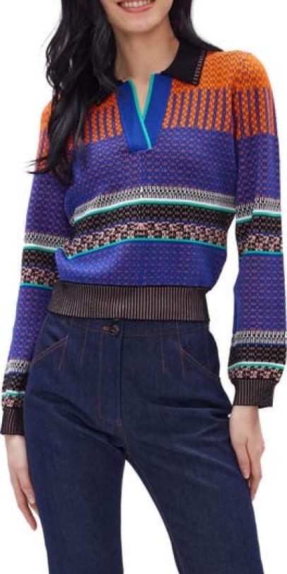 Diane von Furstenberg Women's Alonzo Stripe Sweater