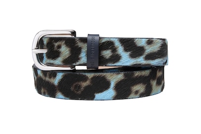 Women’s Foxtrot 26 Blue Faux Leopard Fur Luxury Designer Golf Belt