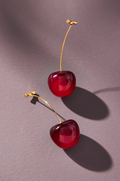 Anthropologie Cherry Drop Earrings