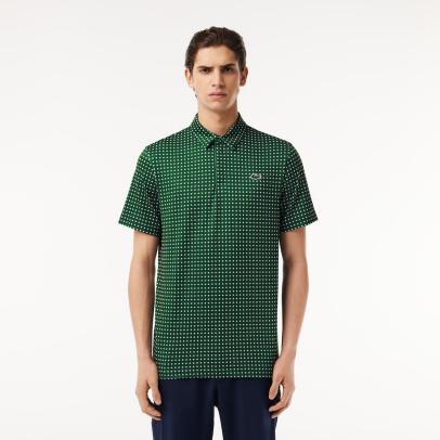 Lacoste Men's Golf Print Recycled Polyester Polo