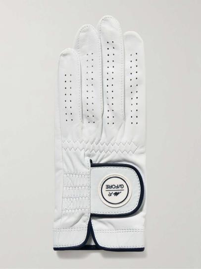 Mr P. + G/FORE Logo-Appliquéd Leather Gloves