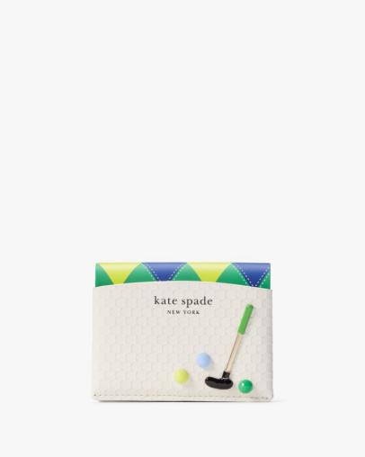Kate Spade Tee Time Leather Card Case