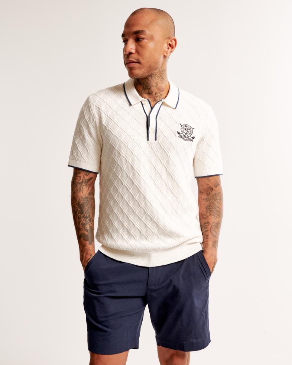 Abercrombie x Random Golf Club 3-Button Sweater Polo