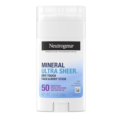 Neutrogena Ultra Sheer Dry Touch SPF 50 Mineral Sunscreen Stick