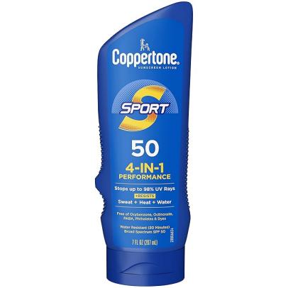 Coppertone SPORT Sunscreen SPF 50 Lotion, Water Resistant Sunscreen