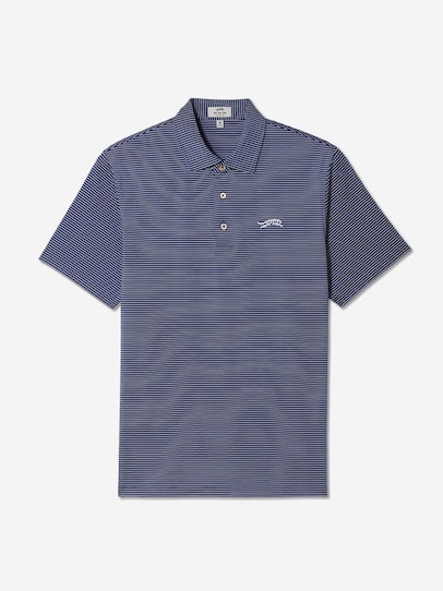 Heritage Classic Stripe Polo White Blue Stripe