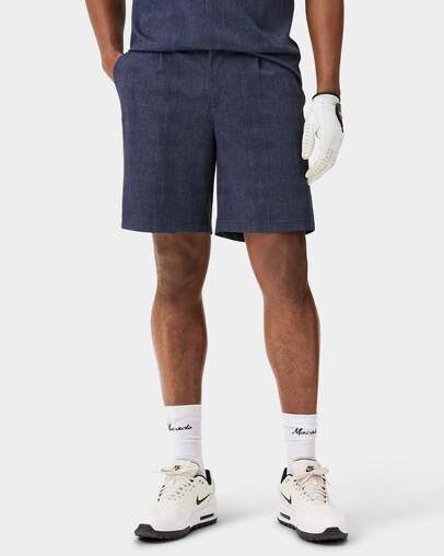 Macade Dark Blue Pleated TX Players Shorts