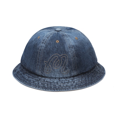 Malbon WASHED DENIM BELL BUCKET HAT