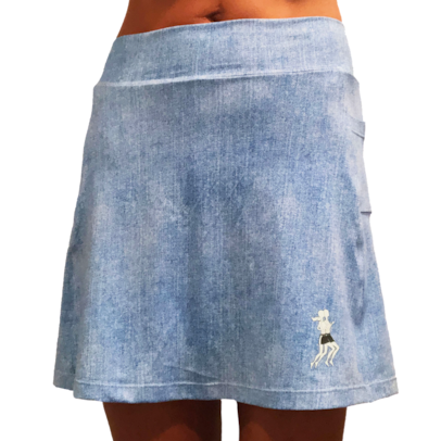 Running Skirts Women’s Faded Denim Golf Skirt